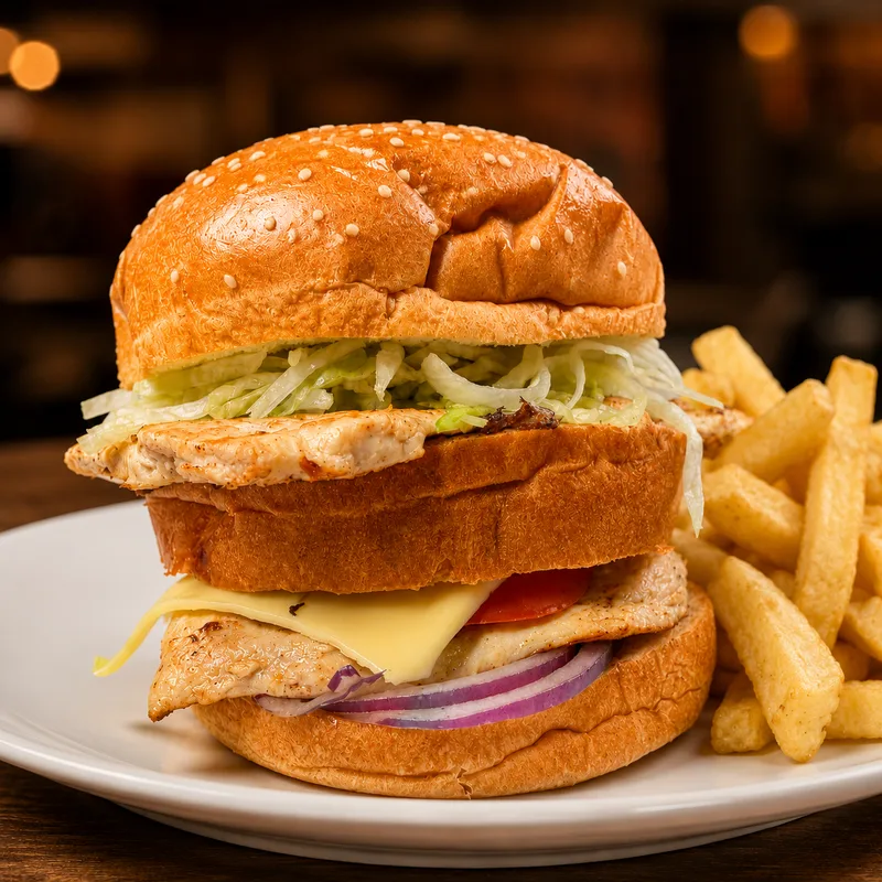 Hamburguesa Doble Pollo